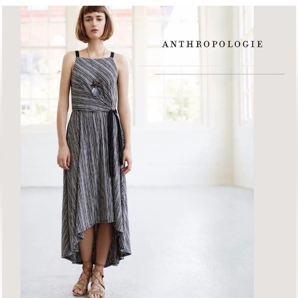 Anthropologie Maeve Salsola High Low striped dress - Picture 2 of 8